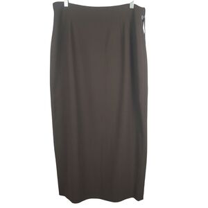 Jones New York Elegant Dark Brown Maxi Skirt. 14. G099